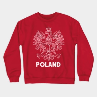 Poland/Polish Eagle Flag - Faded/Vintage Look Crewneck Sweatshirt